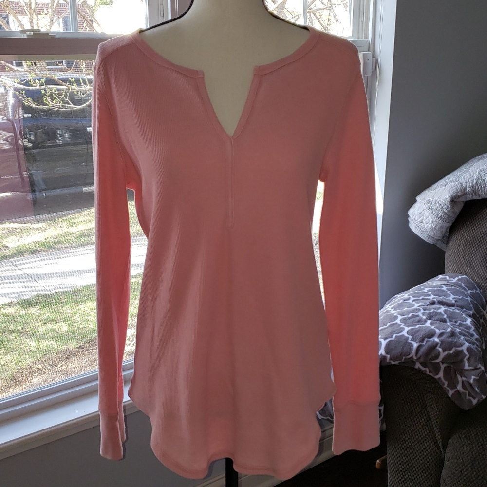 Pink long sleeved Tunic Size Large